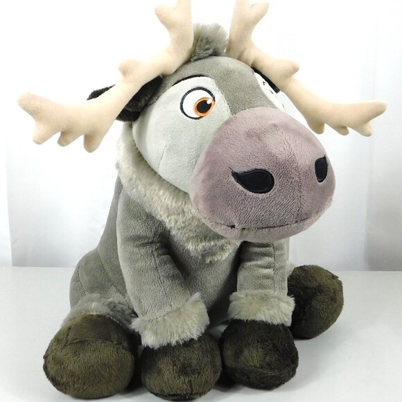 Disney's FROZEN SVEN Plush Stuffed Sitting Reindeer Moose Gray 15-16" High 2015 - Picture 2 of 8